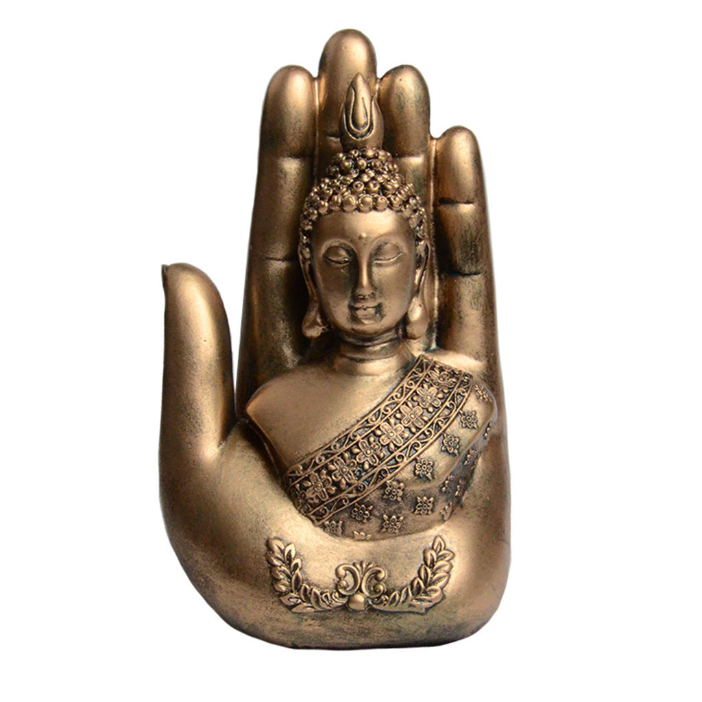 zensoullab Buddha Hand Ornament Home Garden Design Buddha Statue Resin Craft Creative Zen Decoration Gift Home
