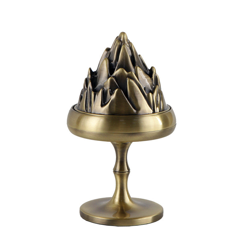 zensoullab High Rise Mountain Furnace Chinese Style Incense Burner Creative Home Indoor Antique Zen Ornament Incense Ceremony Study Tea Room Incense Burner