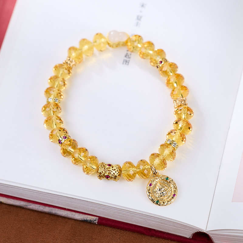 zensoullab Nine Purple Fire Cut Amethyst Bracelet for Women, Straight Cut High-end Crystal Jewelry Bracelet