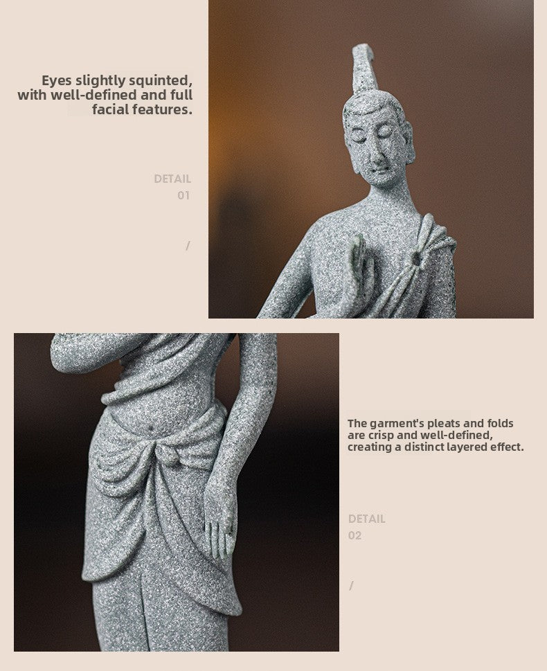 zensoullab Zen Style Chinese Qing Sand Dunhuang Flying Figure Small Ornament Creative Fish Tank Micro Landscape Potted Plant Gardening Decoration Display