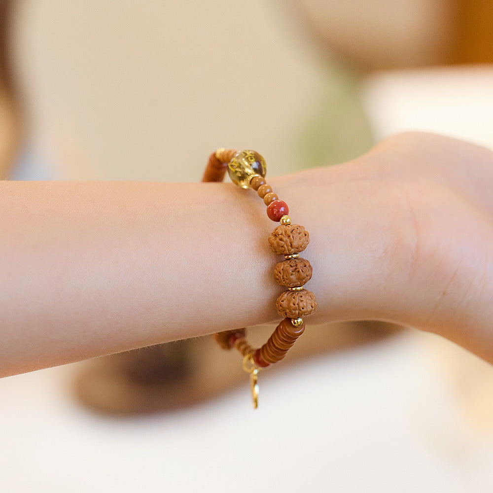 zensoullab Original Vajra Bodhi Bracelet Olive Kernel Tea Crystal Agate Crystal