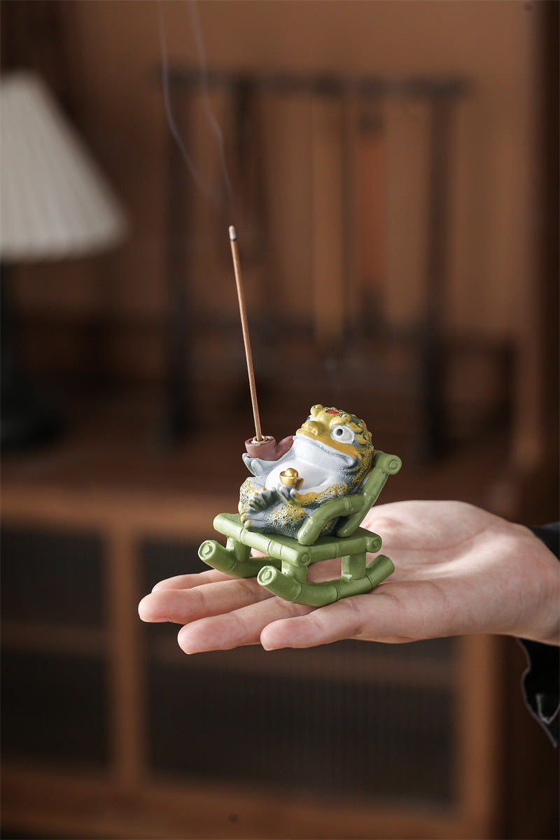 zensoullab Cat Ornament Tray Cute Resin Kitten Incense Holder Stand Trendy Toy Incense Stick Indoor Tea Room Aromatherapy Burner Home Use