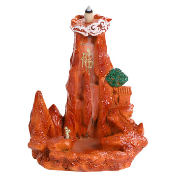zensoullab Large Resin Backflow Incense Burner Entrance Decoration Incense Ceremony Aromatherapy Burner Fish Tank Rockery Landscape Sandalwood Burner Antique Decoration