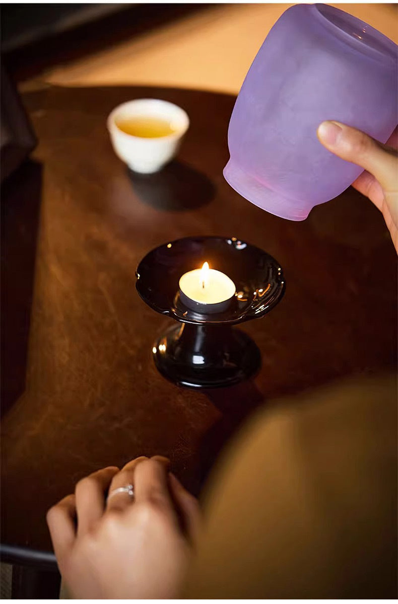 zensoullab Empty Illusion Candle Holder Home Aromatherapy Glass Ornament High-end Vintage Chinese Zen Creative Atmosphere Lamp Ancient Style