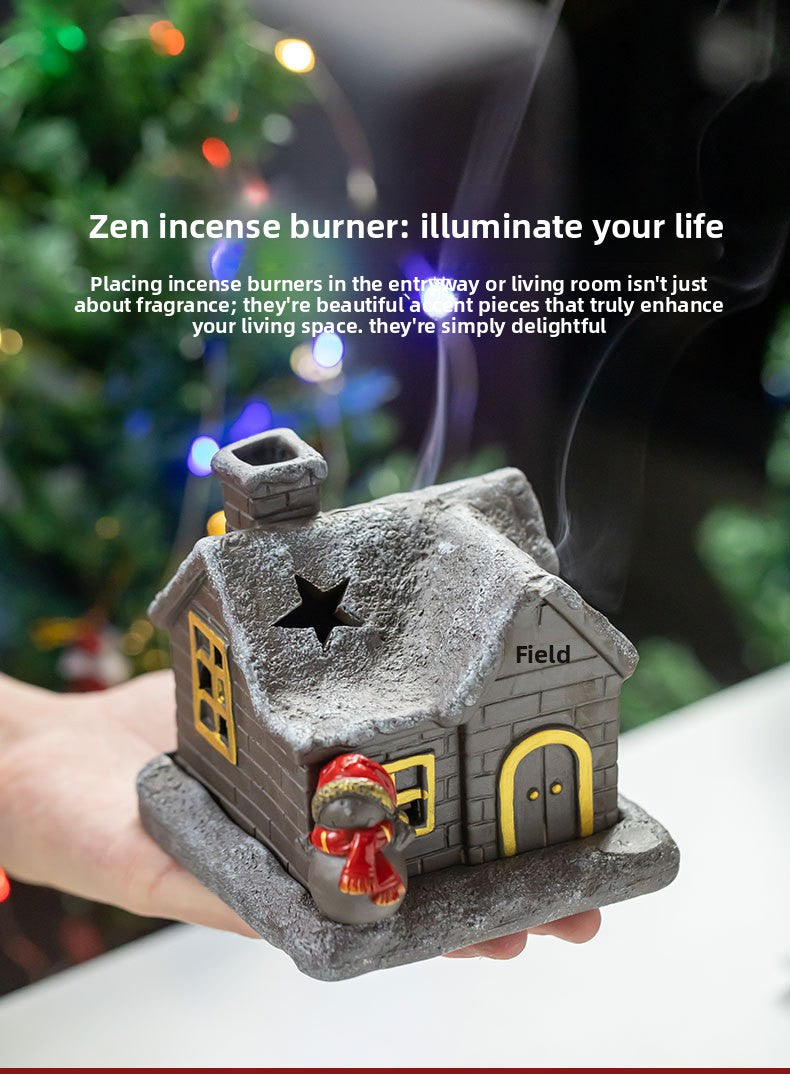 zensoullab Christmas themed ceramic incense burner