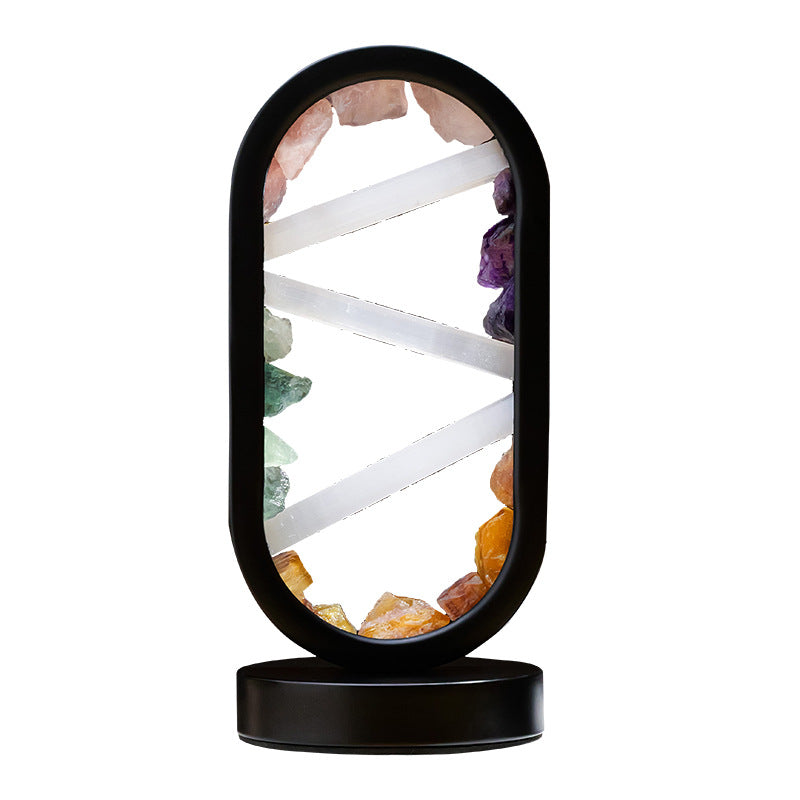 zensoullab Natural Crystal Lamp Pink Crystal Gypsum Raw Stone Night Light Bedroom USB Bedside Festival Atmosphere Lamp