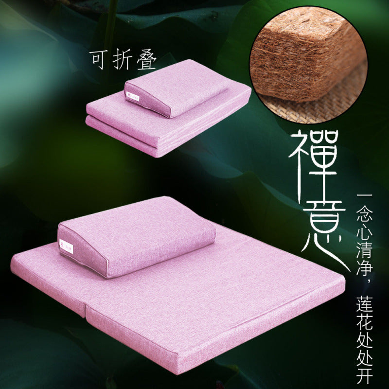 Zensoullab Meditation Cushion Meditation Cushion Coconut Palm Folding Meditation Static Cushion Home Kneeling Buddha Worship Thickened Plate Cushion Upper Cushion