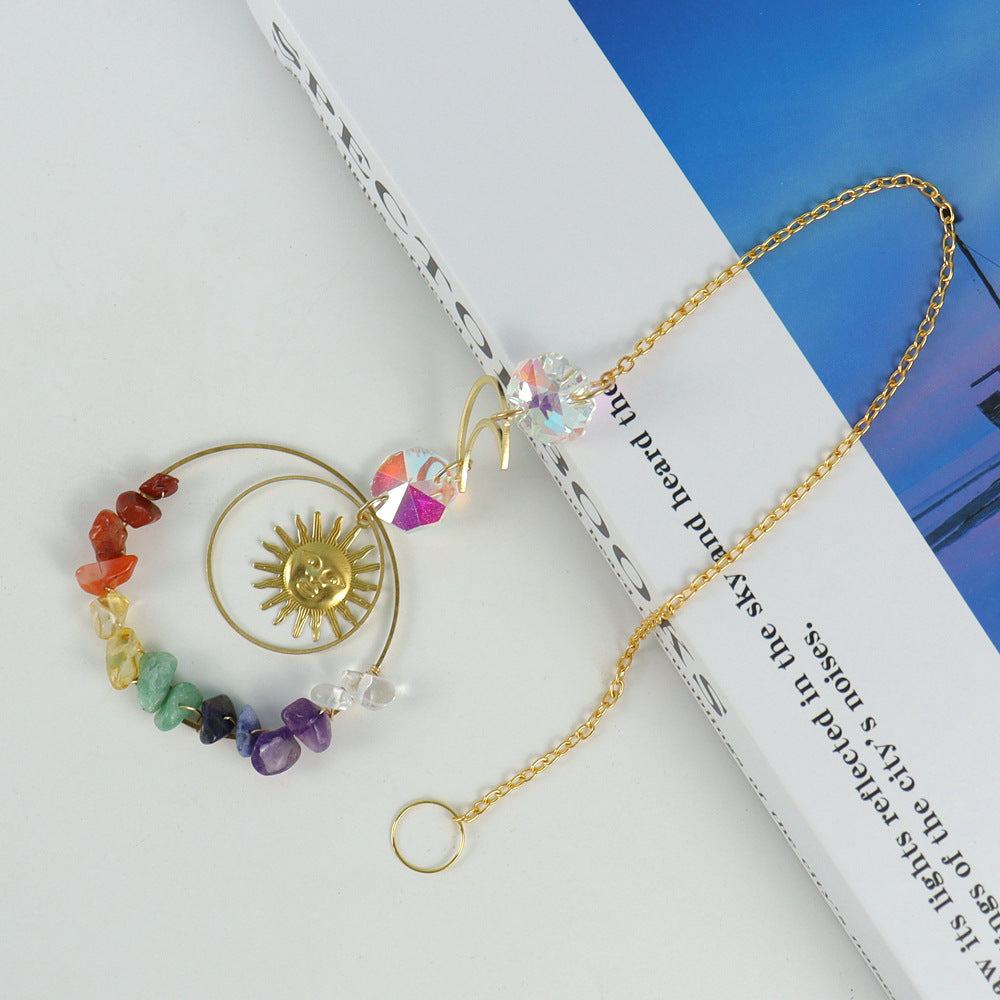 zensoullab Sun Catcher Sun Crystal Gravel Pendant Light Outdoor Hanging Window Wind Chime T37