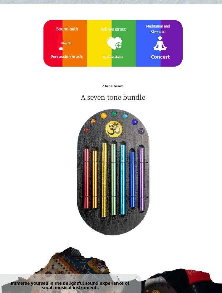 Zensoullab Colorful Sound Beam Meditation Chord Seven Tone Beam Yoga Chanting Music Accompaniment Percussion and String Beam Piano Small Musical Instrument