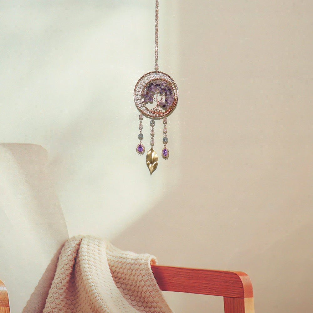 zensoullab Sun Catcher Crystal Pendant Sunshine Rainbow Dream Catcher Wind Chime Hanging Decoration Girl's Room Gift Pendant