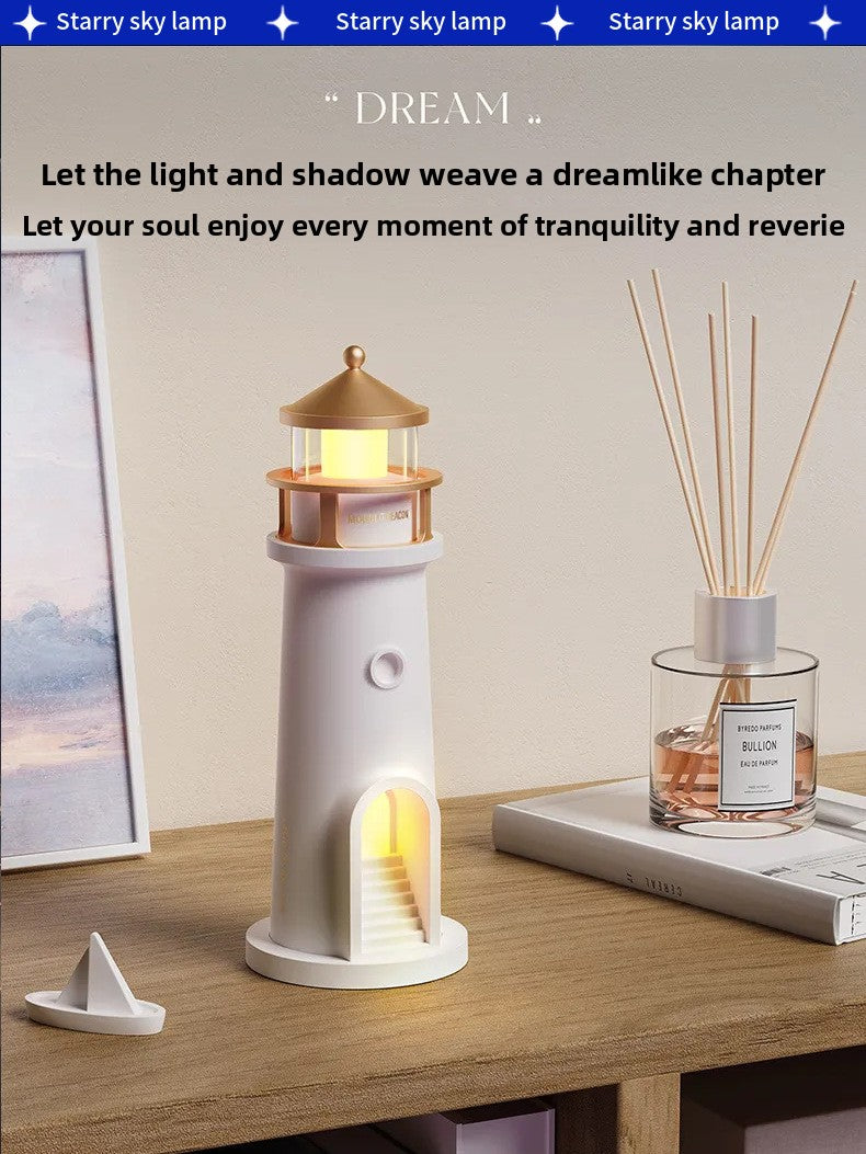 zensoullab Moonlight Lighthouse Projection Lamp Atmosphere Bedroom Bedside Sleep Companion Night Light Desktop Creative High-end Ornament
