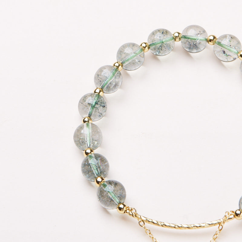 zensoullab White Crystal Bracelet Green Phantom Crystal Starry Sky Good Luck Crystal Bracelet