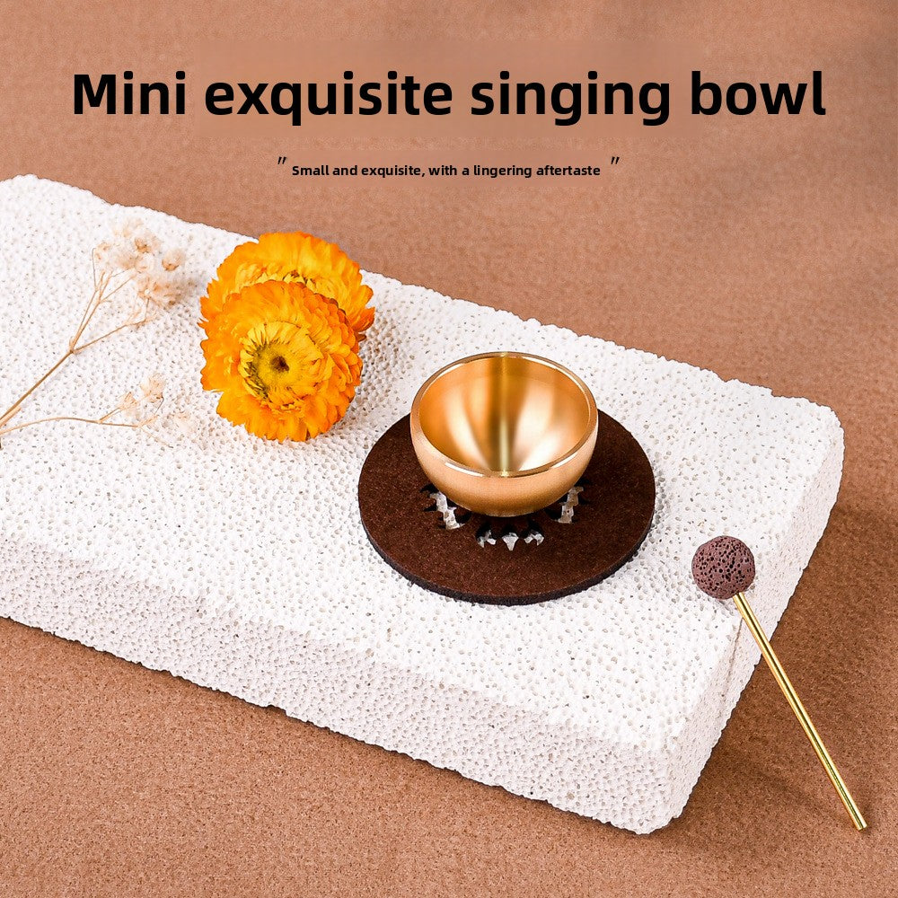 zensoullab Mini Singing Bowl Essential Oil Ornament Handmade Copper Bowl Sound Therapy Meditation Relaxation Stress Relief Gift