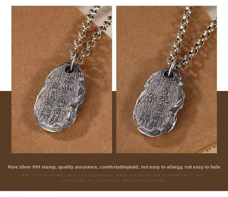 zensoullab Zodiac Birth Buddha Pendant Men Thai Silver Necklace Women Vintage Distressed Silver Chain Car Keychain Pendant