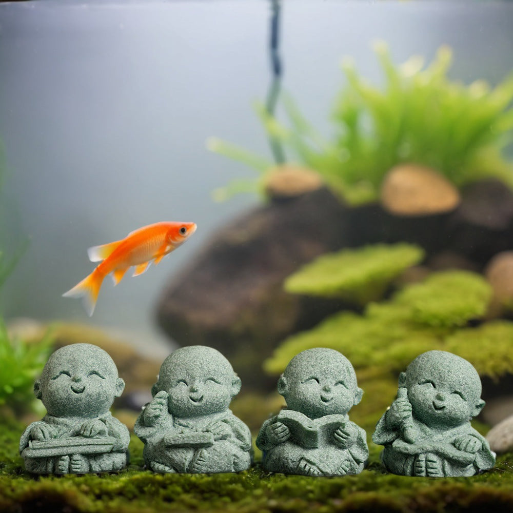 zensoullab Chinese Tea Pet Zen Small Novice Landscape Ornament Flower Garden Bonsai Rockery Cute Healing Decoration