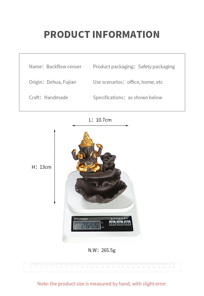 zensoullab Backflow Incense Burner for Home Indoor Sandalwood Agarwood Calming Incense Burner Zen Creative Ornament Tea Ceremony Xiang Shen Incense Burner