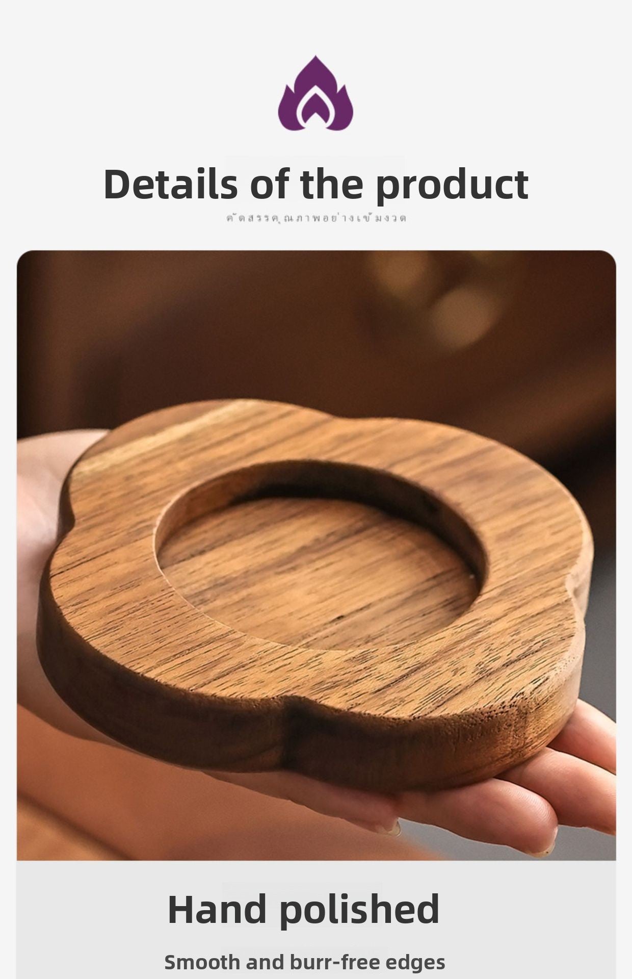 Zensoullab Japanese Style Solid Wood Windproof Glass Lampshade Candlestick Vintage Aromatherapy Candle Light Coffee Table Zen Atmosphere Ornaments