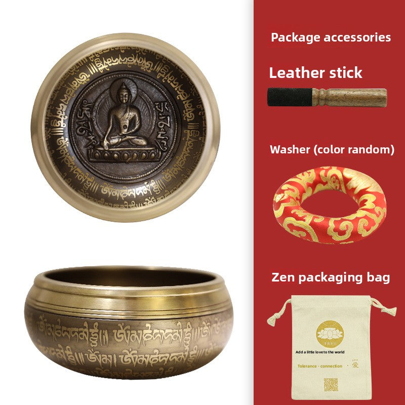 Zensoullab Nepal Buddha Statue Himalaya Bowl Singbowl Yoga Meditation Spa Calm Ear Picking Healing Class Copper Bowl Ornaments