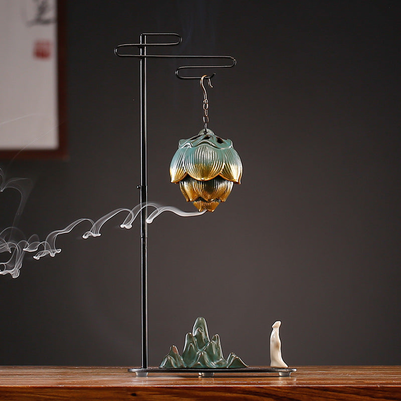 zensoullab Creative Backflow Incense Burner Home Indoor Incense Hanging Ball Chinese Zen Style Home Decoration Tea Ceremony Sandalwood Agarwood Incense Burner