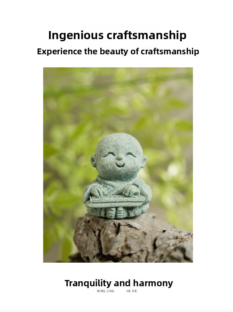 zensoullab Chinese Tea Pet Zen Small Novice Landscape Ornament Flower Garden Bonsai Rockery Cute Healing Decoration