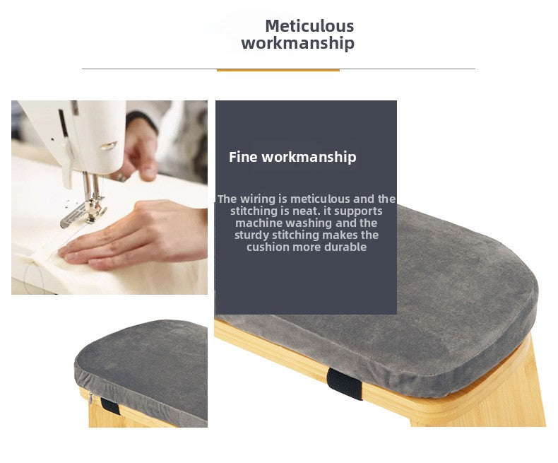 zensoullab Wooden Yoga Stool Kneeling Stool Soft Exercise Sitting Stool Multi-color Foldable Yoga Meditation Stool