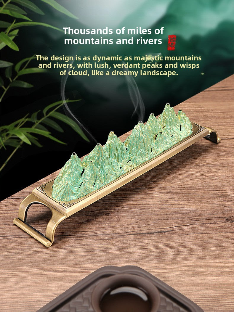 zensoullab New Chinese Style Incense Burner Yunmengze Incense Home Horizontal Study Room Tea Table Incense Ceremony Agarwood Sandalwood Desktop Decoration Ornament