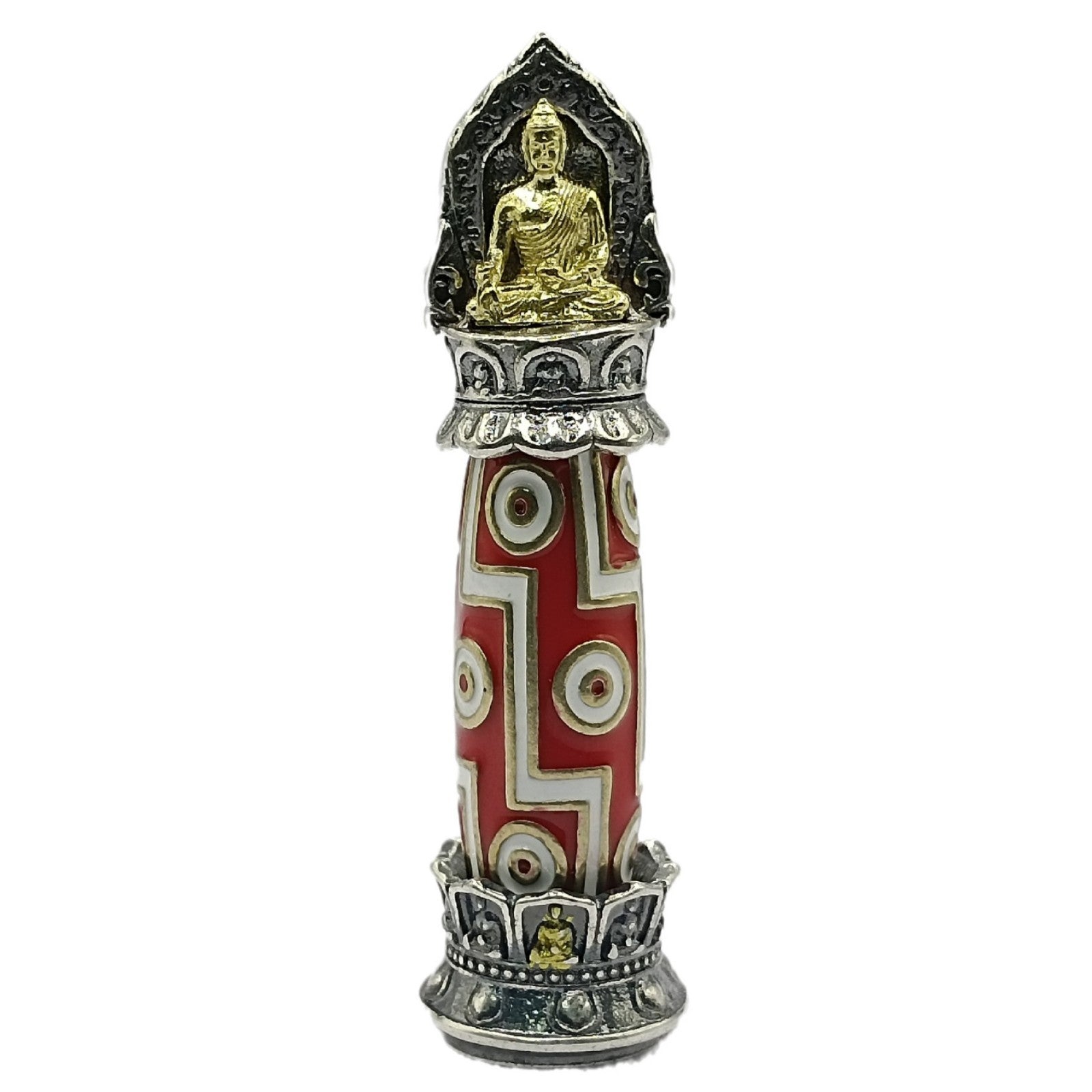 Zensoullab Retro Tibetan Dzi Bead Pendant Men's and Women's Same Ethnic Style Rotatable Personality Literary Style Necklace