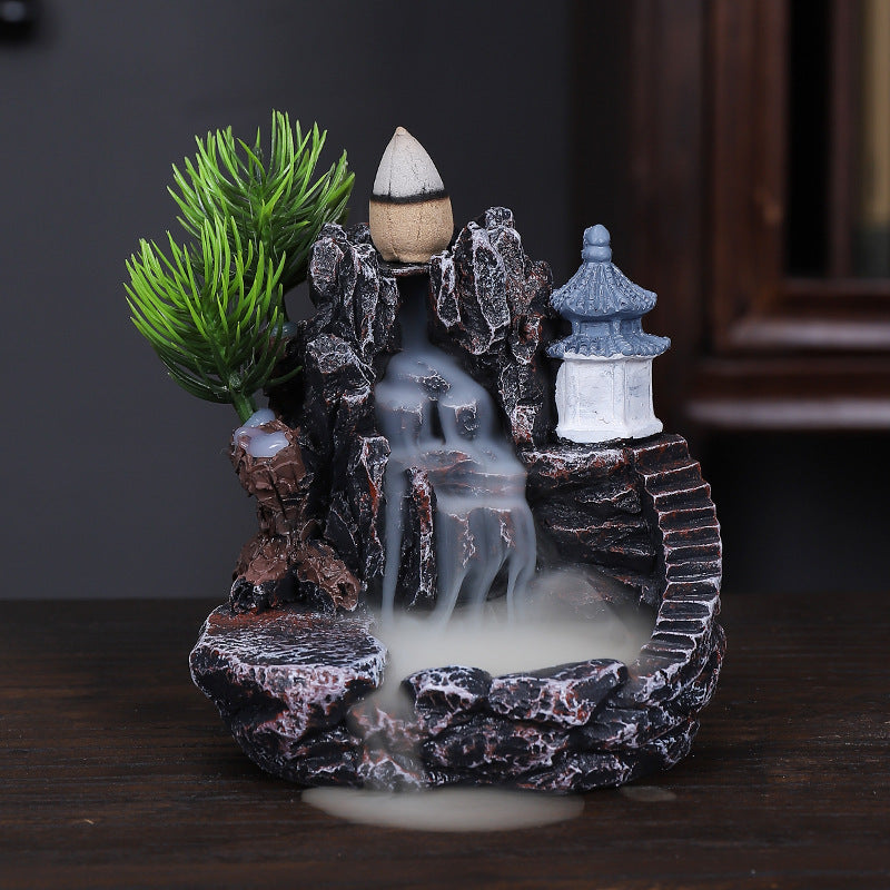Zensoullab Backflow Incense Burner Resin Ceramic Creative Decoration Aromatherapy Sandalwood Burner Home Aromatherapy Incense Burner Zen