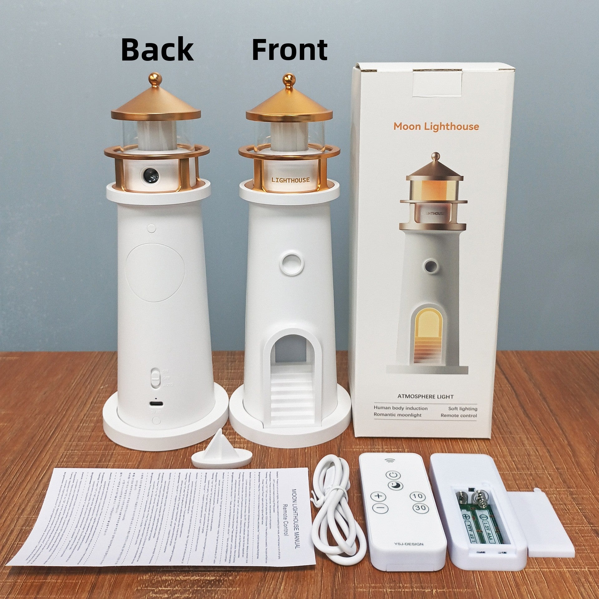 zensoullab Moonlight Lighthouse Projection Lamp Atmosphere Bedroom Bedside Sleep Companion Night Light Desktop Creative High-end Ornament
