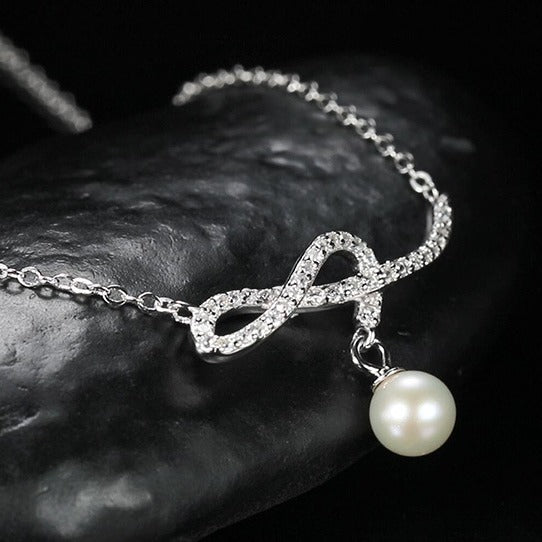 zensoullabins Style Natural Pearl Music Note Necklace Women's Jewelry S925 Sterling Silver Necklace Accessories