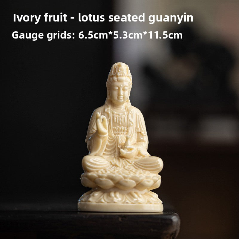 zensoullab Neoclassical Western Three Saints Figures Buddha Statue Ornaments Amitabha Bodhisattva Guanyin Decorations Resin Crafts