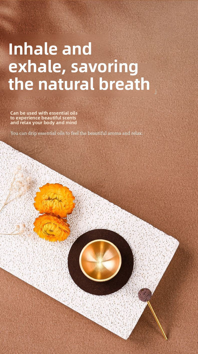 zensoullab Mini Singing Bowl Essential Oil Ornament Handmade Copper Bowl Sound Therapy Meditation Relaxation Stress Relief Gift