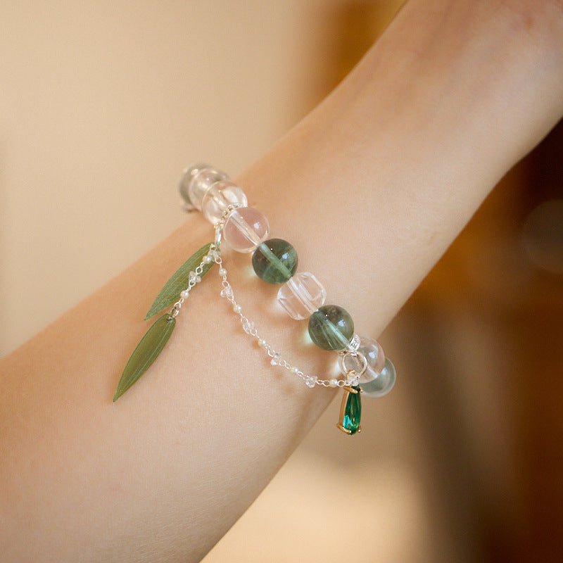 zensoullab Temple Style Chinese White Crystal Bracelet for Women Snake Year Zodiac Year Original Bracelet