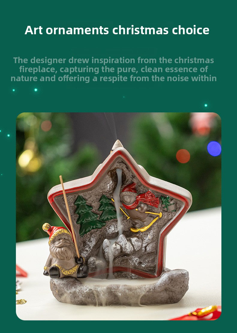 zensoullab Christmas themed backflow incense burner