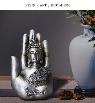 zensoullab Buddha Hand Ornament Home Garden Design Buddha Statue Resin Craft Creative Zen Decoration Gift Home