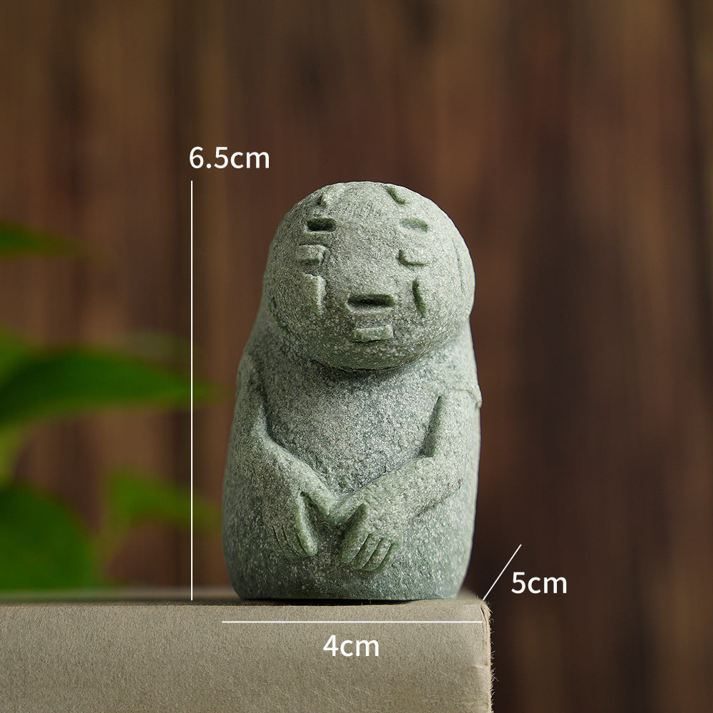 zensoullab Japanese Style Faceless Man Cute Fun Figurine Micro Landscape Aquarium Fish Tank Home Decoration Indoor Outdoor Decoration