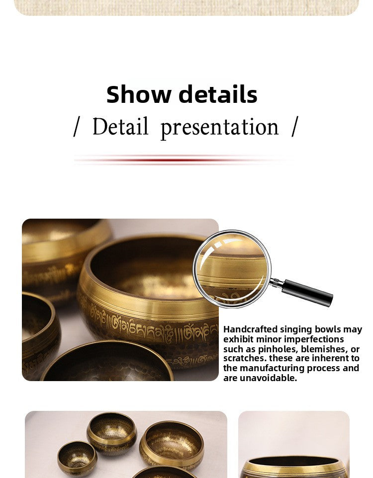 zensoullab Nepal Sutra Singing Bowl Tibetan Singing Bowl Buddha Sound Bowl Buddha Sound Bowl Singing Bowl Yoga Meditation Healing Singing Bowl