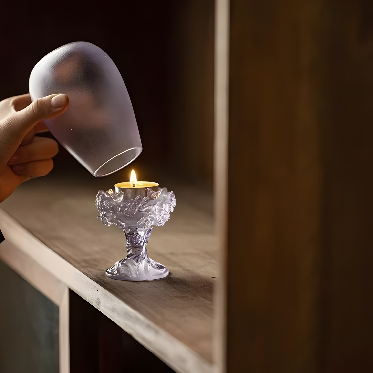 Zensoullab Meditation Glass Candle Lamp for Tranquility & Mindfulness Zensoullab “Light of Serenity” Glass Candle Lamp | Symbol of Peace and Mindful Living