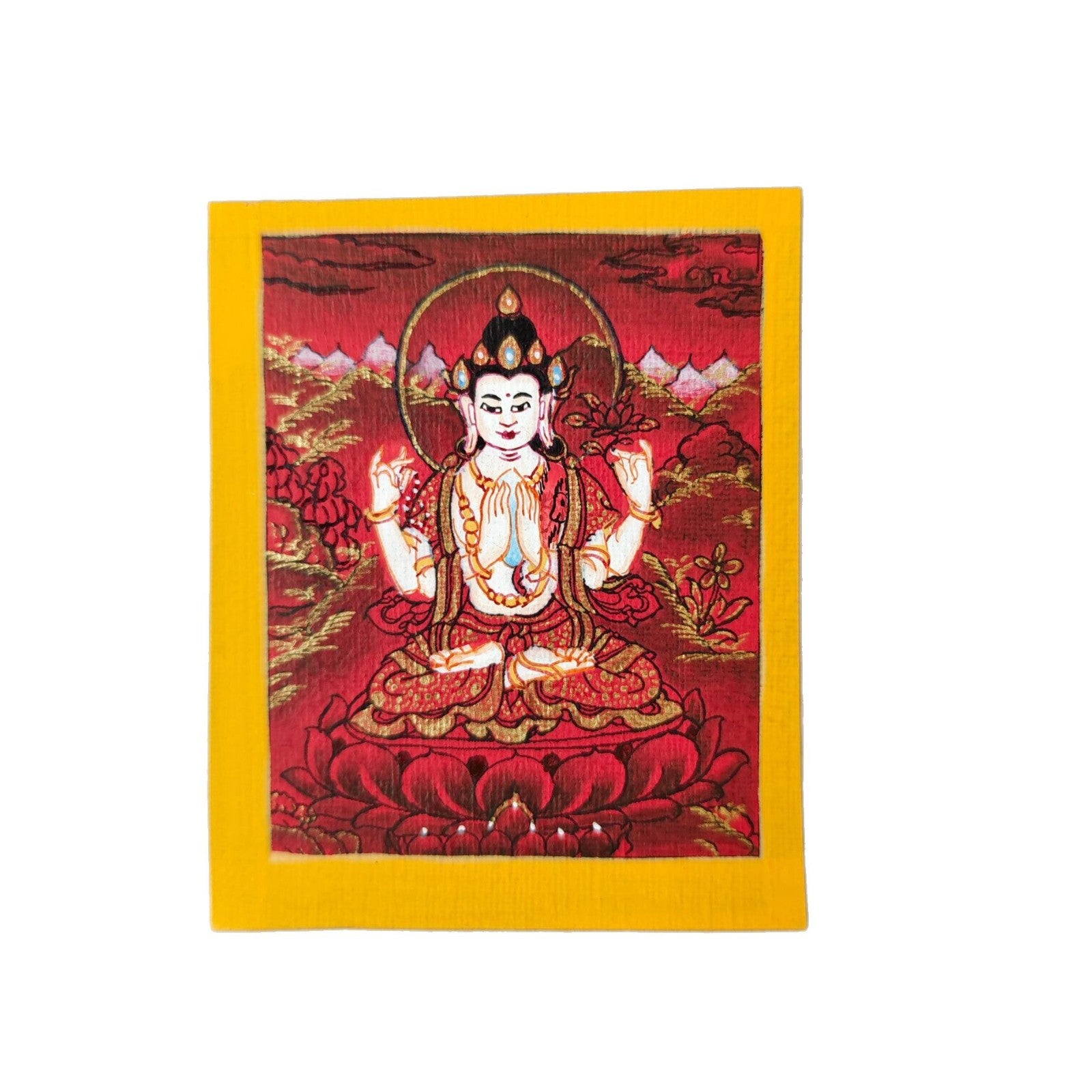 zensoullab Nepal Hand-painted Eight Guardian Deities Twelve Zodiacs Nativ Buddha Portable Thangka God of Wealth Green Tara Necklace Pendant