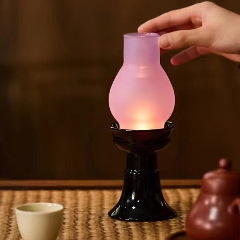 zensoullab Empty Illusion Candle Holder Home Aromatherapy Glass Ornament High-end Vintage Chinese Zen Creative Atmosphere Lamp Ancient Style