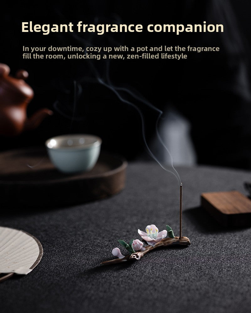 zensoullab Ceramic Flower Incense Holder