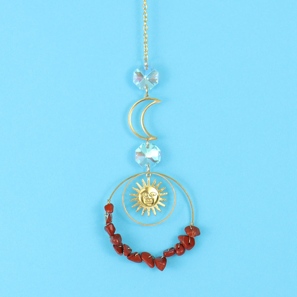 zensoullab Sun Catcher Sun Crystal Gravel Pendant Light Outdoor Hanging Window Wind Chime T37