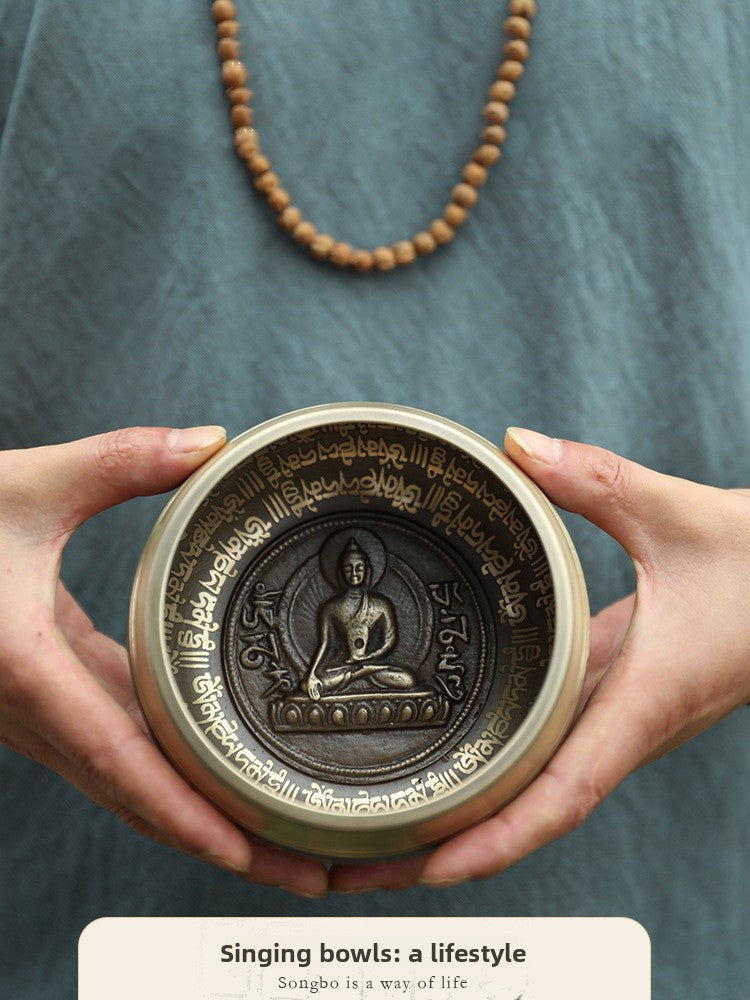 Zensoullab Nepal Buddha Statue Himalaya Bowl Singbowl Yoga Meditation Spa Calm Ear Picking Healing Class Copper Bowl Ornaments