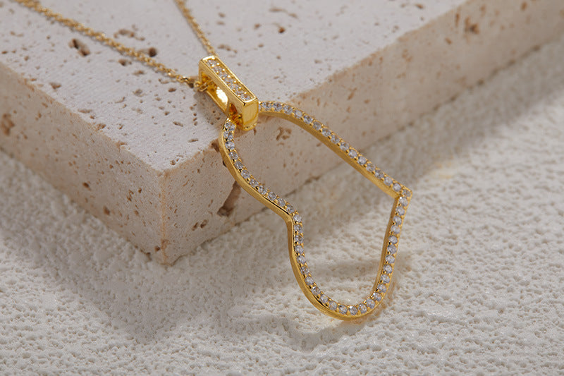 zensoullab Heart-shaped Love Inlaid Zircon High-end S925 Sterling Silver Necklace Niche Versatile Elegant Pendant