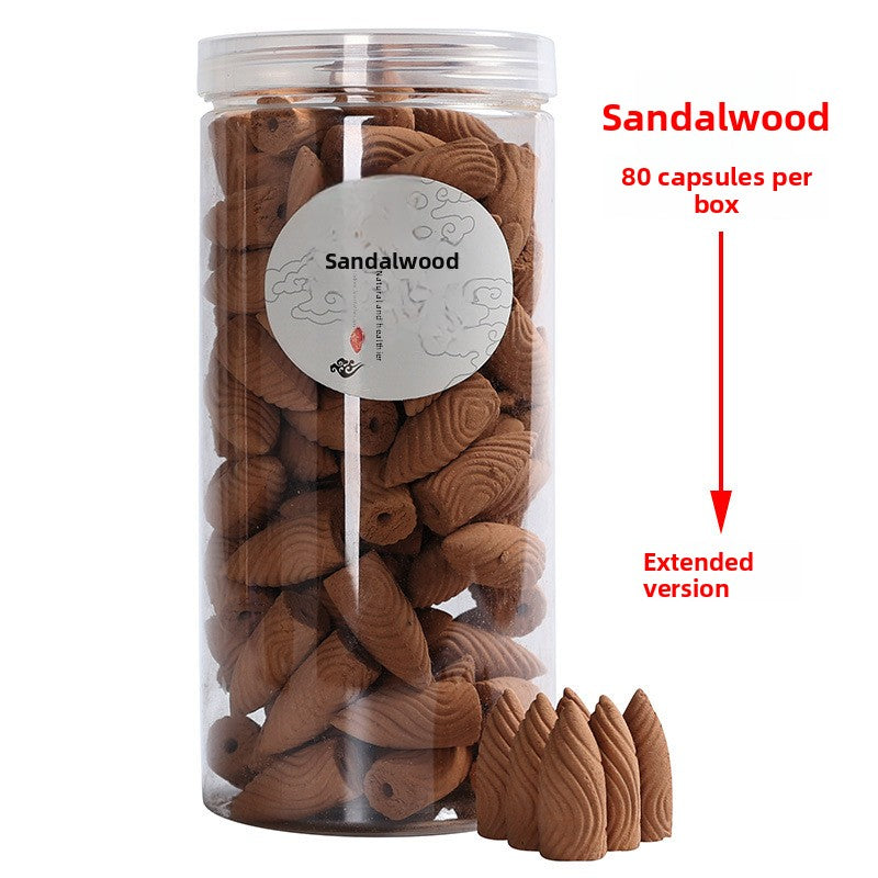 zensoullab Natural Backflow Incense Pellets Long-lasting Sandalwood Agarwood Home Indoor Incense Backflow Tower Aromatherapy Ornament Toilet