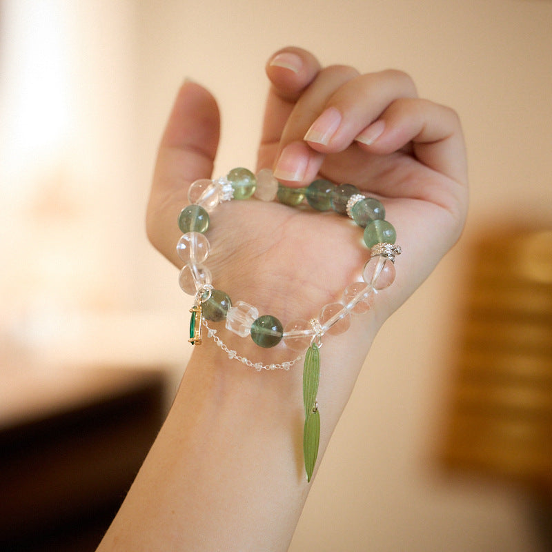 zensoullab Temple Style Chinese White Crystal Bracelet for Women Snake Year Zodiac Year Original Bracelet