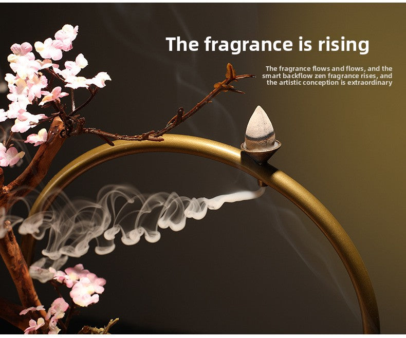 zensoullab New Chinese Zen Style Ornament Creative Backflow Incense Burner Home Office Living Room Desktop Entrance Decoration Incense Burner