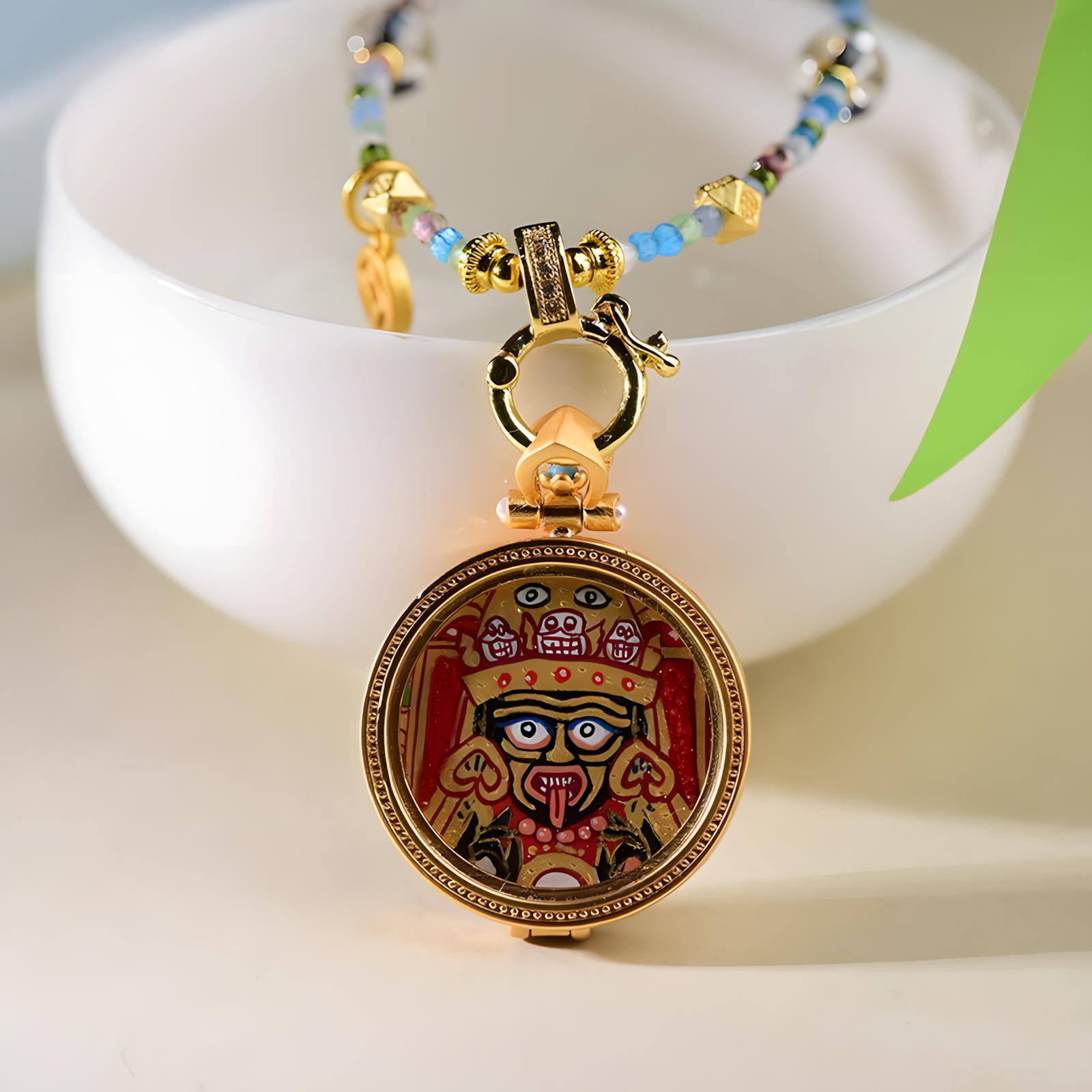 Zensoullab “Guardian of Energy” Handcrafted Beaded Necklace with Tibetan Talisman