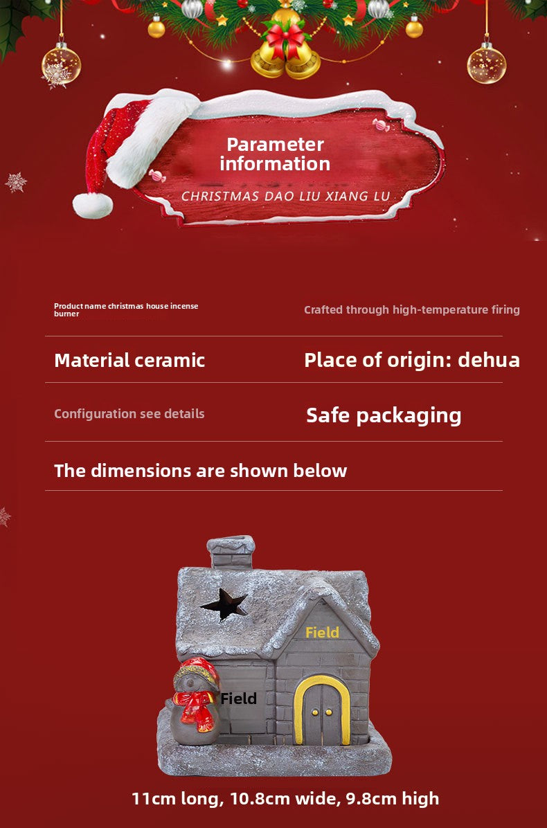zensoullab Christmas themed ceramic incense burner