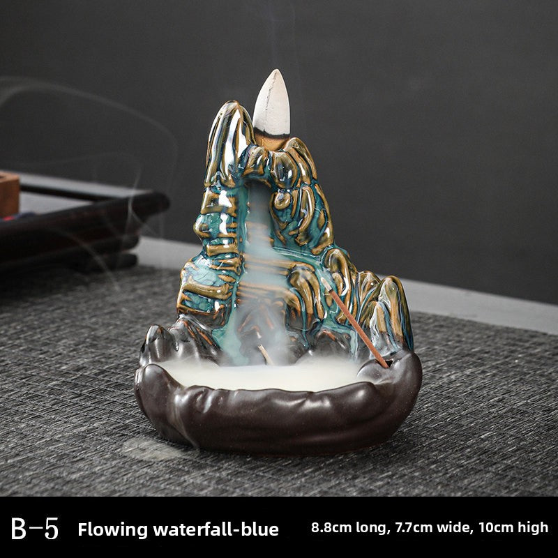 zensoullab Backflow Incense Burner Creative Home Decor Ceramic Burner Craft Pisces Backflow Kiln Change Ornamental Special Offer
